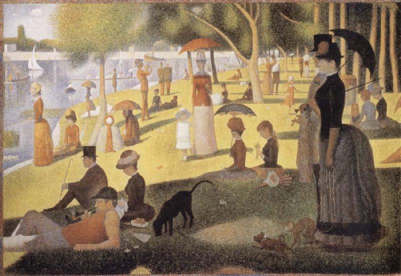 Georges Seurat Sunday Afternoon on the Island of La Grande Jatte Norge oil painting art